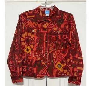 Y2K Lara Lane Geometric Print Jacket, Size 14